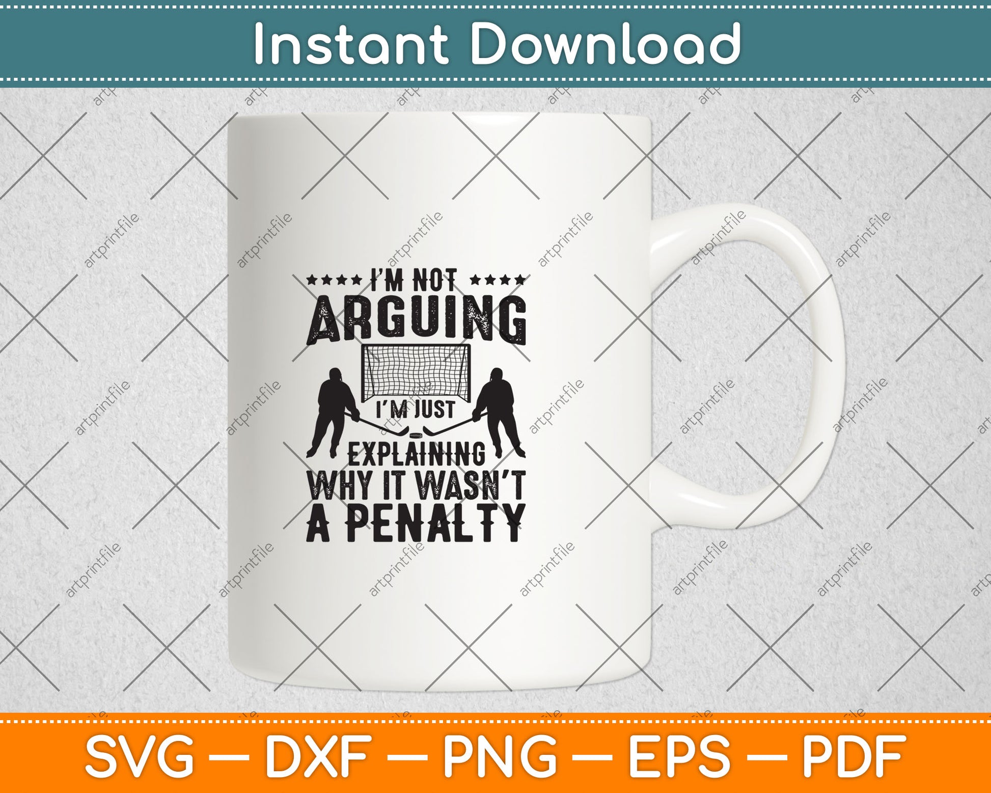 Hockey Player Arguing Gift Funny Hockey Svg Design Digital Cutting File