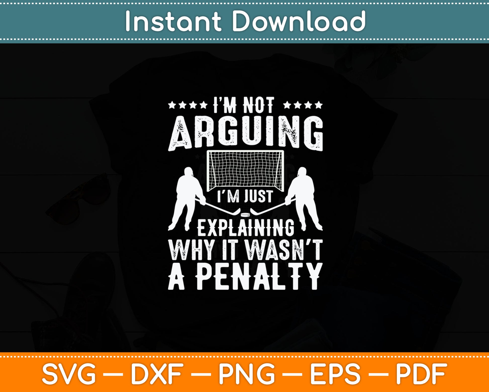 Hockey Player Arguing Gift Funny Hockey Svg Digital Cutting File