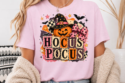 Hocus Pocus Halloween PNG Witch Hat Pumpkin Sublimation Design