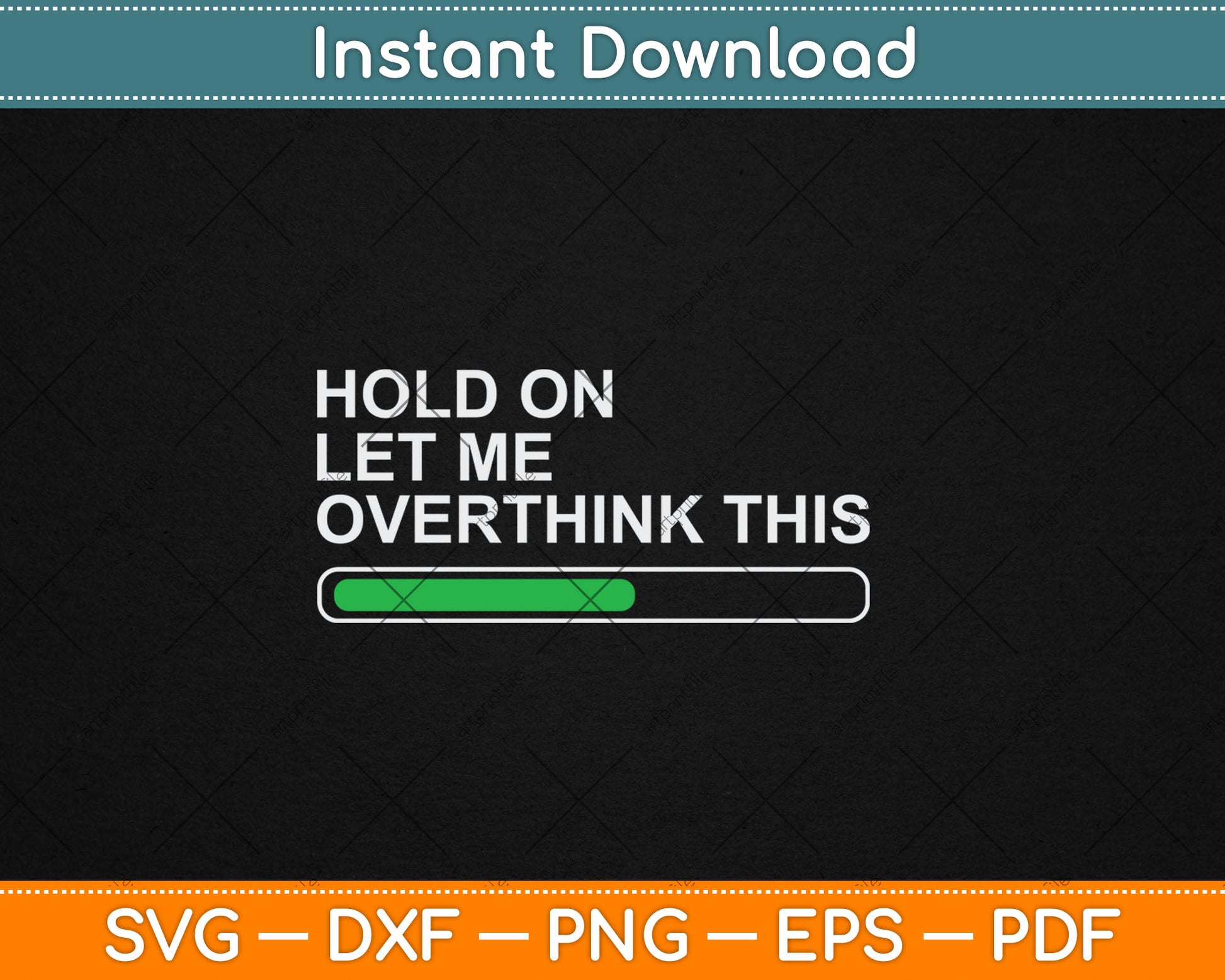 Hold On Let Me Overthink This Svg Digital Cutting File