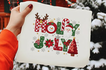 Holly Jolly Christmas Holiday PNG Design