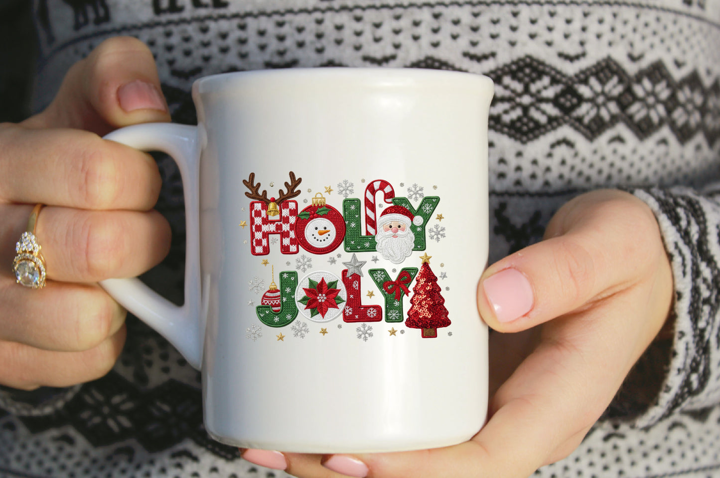 Holly Jolly Christmas Holiday PNG Design
