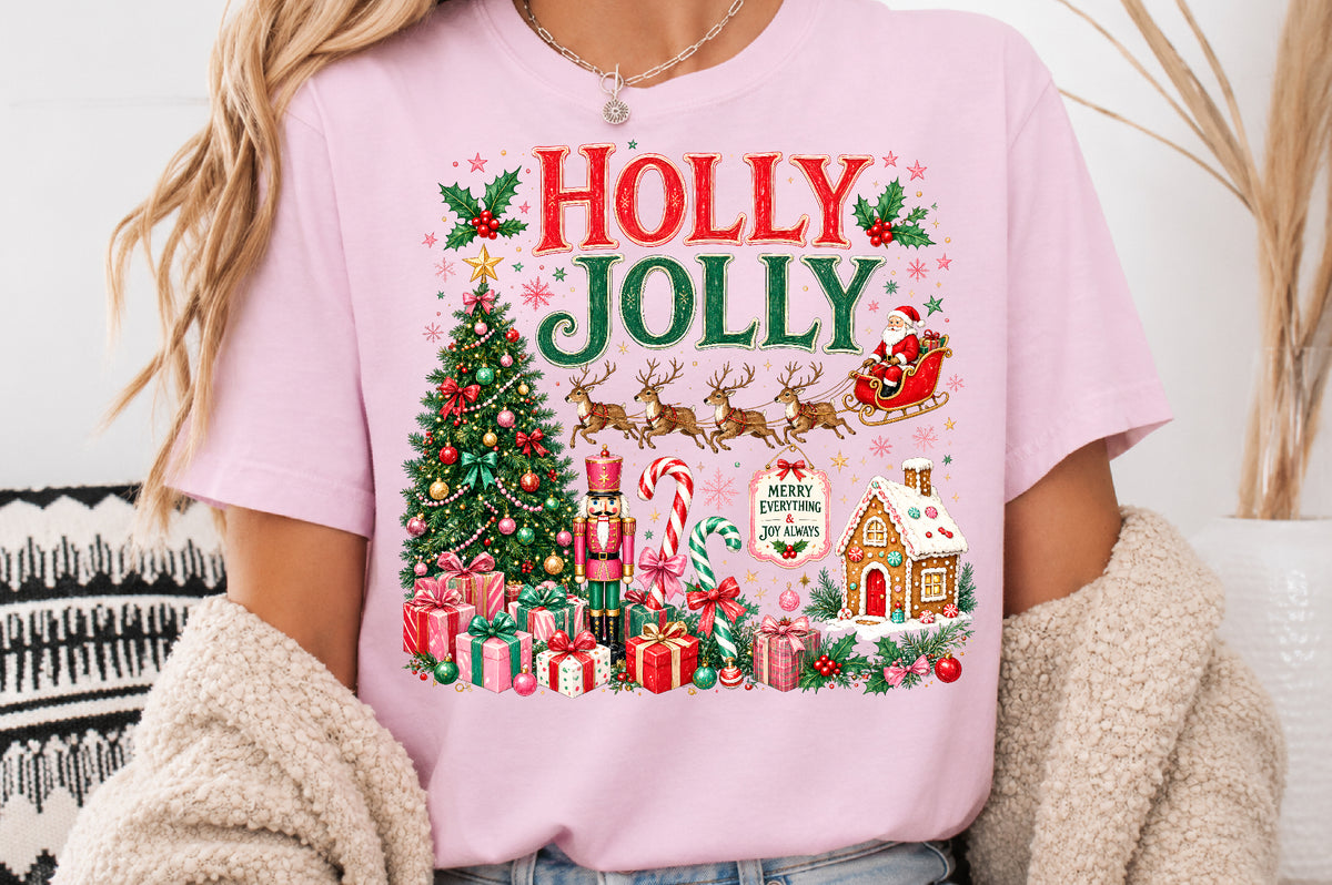 Holly Jolly Christmas PNG Front and Back