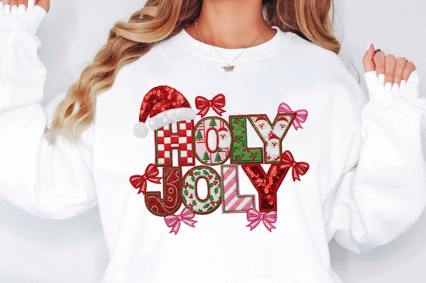 Cute Holly Jolly Christmas PNG Design