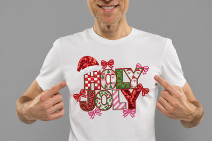 Cute Holly Jolly Christmas PNG Design