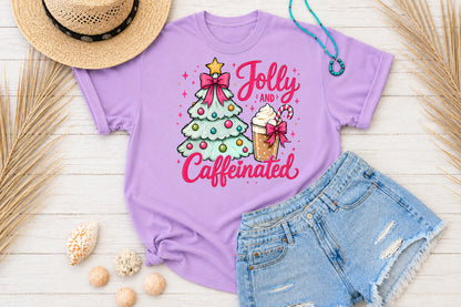 Holly and Caffeinated Christmas PNG Sublimation Design