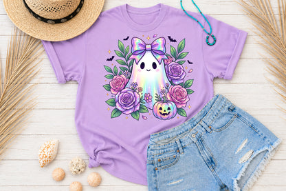 Holographic Ghost Halloween Sublimation PNG Bundle