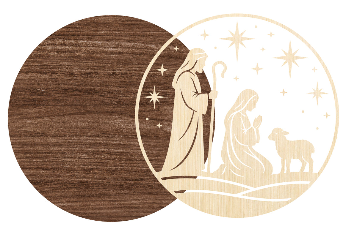 Holy Family Nativity Laser Cut SVG