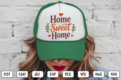 Home Sweet Home Embroidery Design, Beautiful Home Decor Machine Embroidery Pattern, Farmhouse Embroidery Design