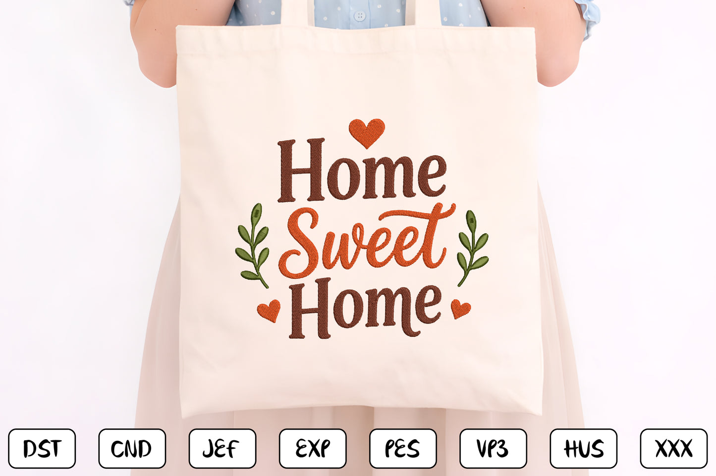 Home Sweet Home Embroidery Design, Beautiful Home Decor Machine Embroidery Pattern, Farmhouse Embroidery Design