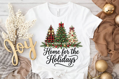 Home for the Holidays Christmas PNG, Christmas Tree Sublimation Design, Holiday Home Shirt PNG, Festive Christmas Design