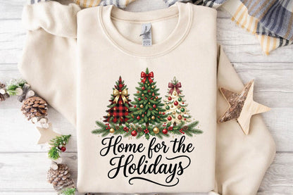 Home for the Holidays Christmas PNG, Christmas Tree Sublimation Design, Holiday Home Shirt PNG, Festive Christmas Design
