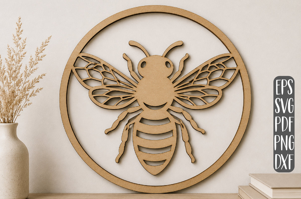 Honey Bee Layered Laser Cut SVG