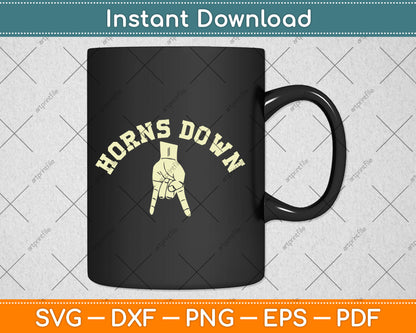 Horns Down Svg Digital Cutting File