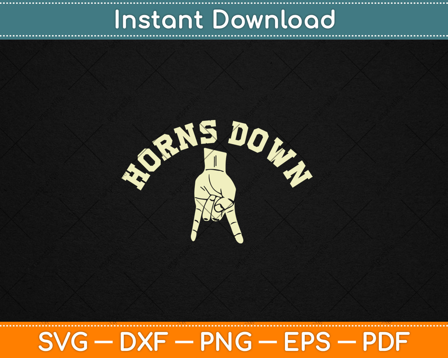 Horns Down Svg Digital Cutting File