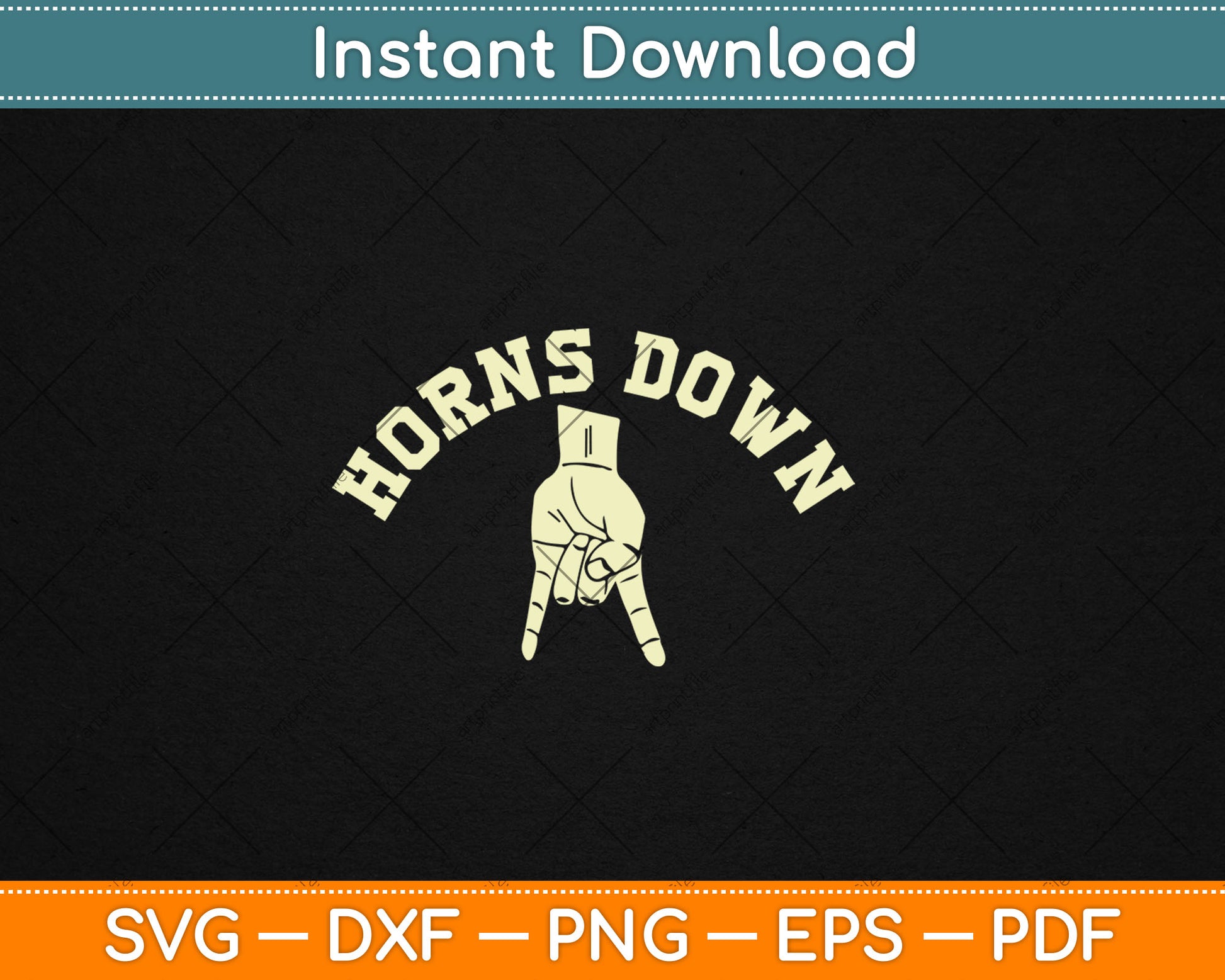 Horns Down Svg Digital Cutting File