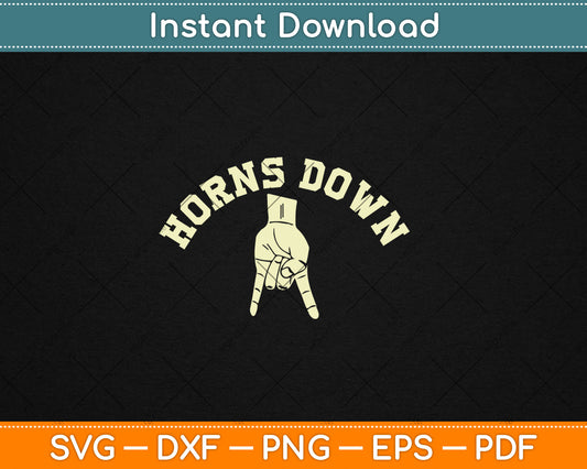 Horns Down Svg Digital Cutting File