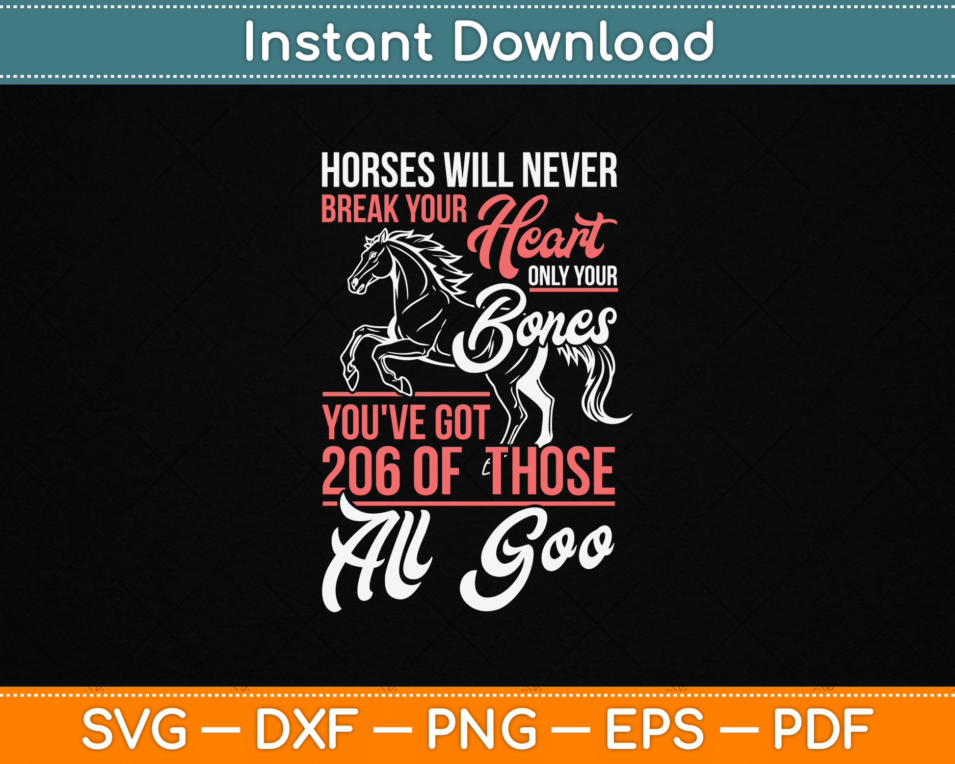 Horse Rider Horses Will Never Break Your Heart Svg Design