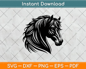 Horse Head Svg Digital Cutting File