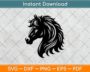 Horse Head Vector Svg Digital Cutting File