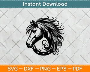 Horse Head Svg Design Digital Cutting File