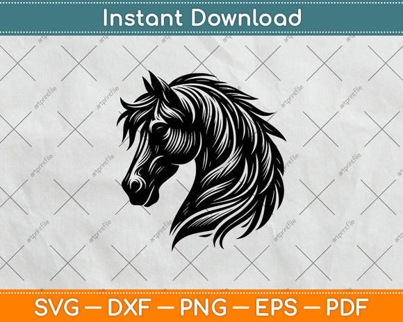 Horse Head Svg Png Dxf Digital Cutting File