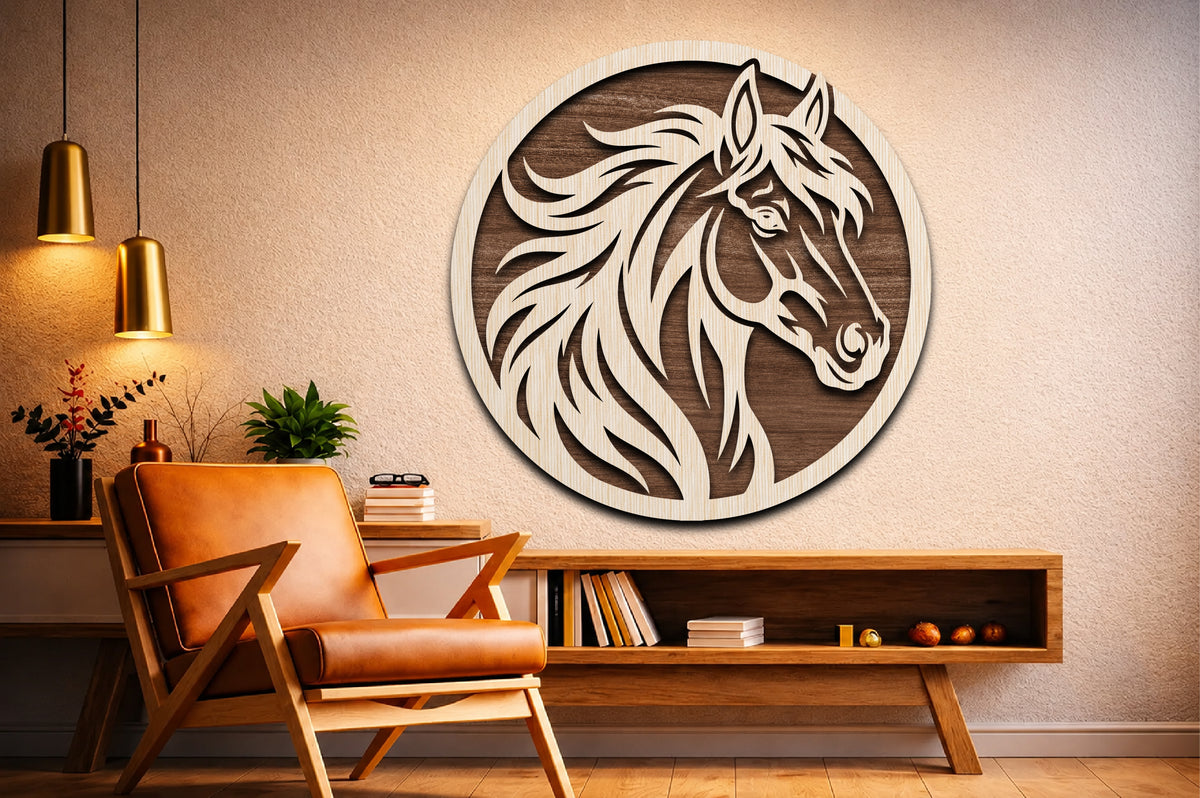 Horse Portrait Laser Cut SVG File