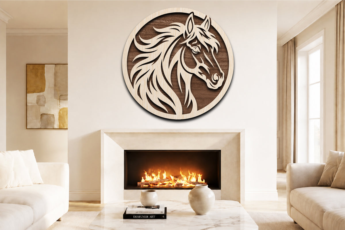 Horse Portrait Laser Cut SVG File