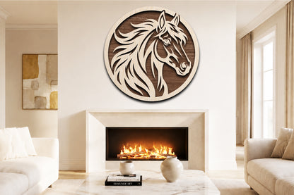 Horse Portrait Laser Cut SVG File
