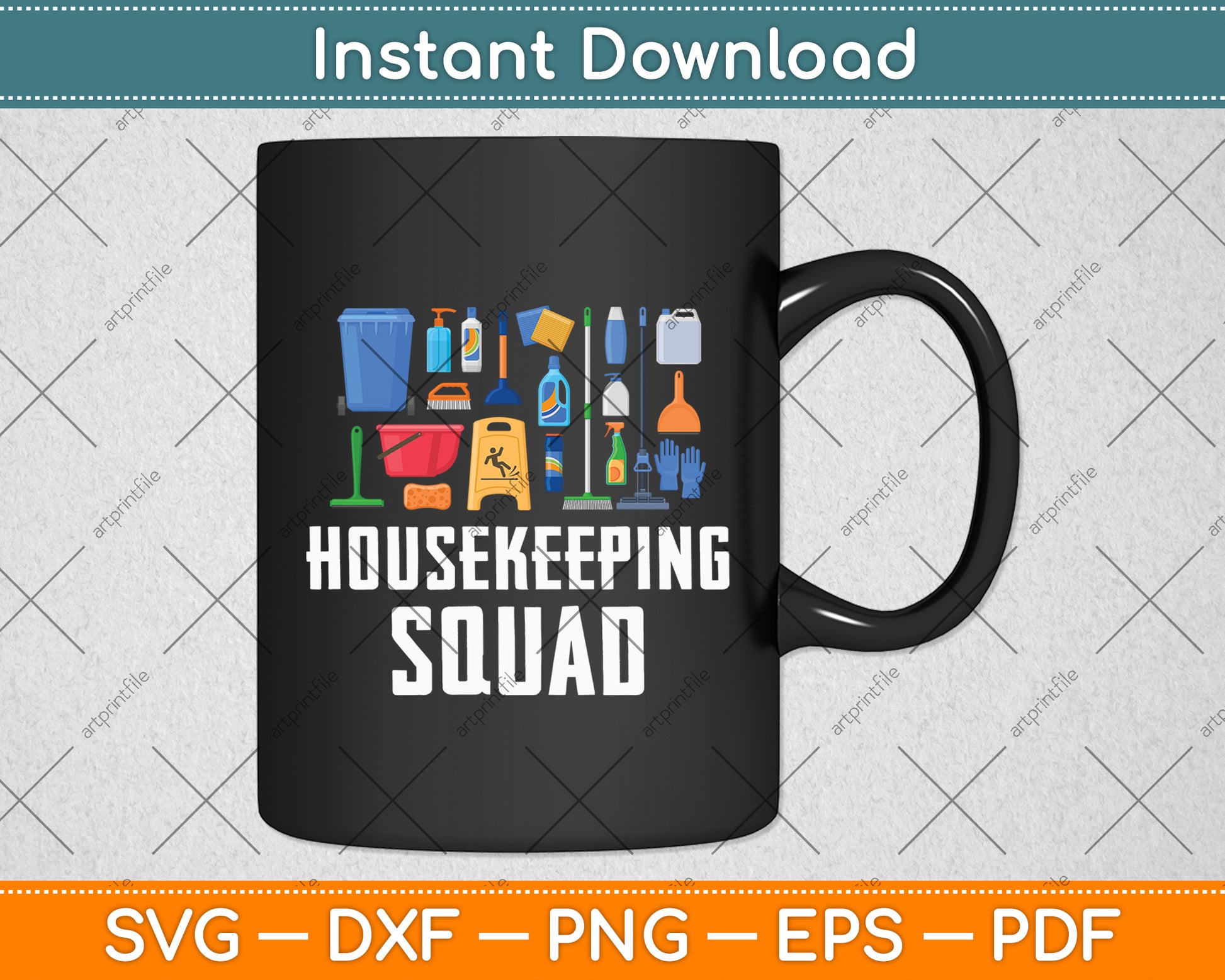 Housekeeping Squad Cleaning Gift Housekeeper Housewife Svg Digital Cutting File