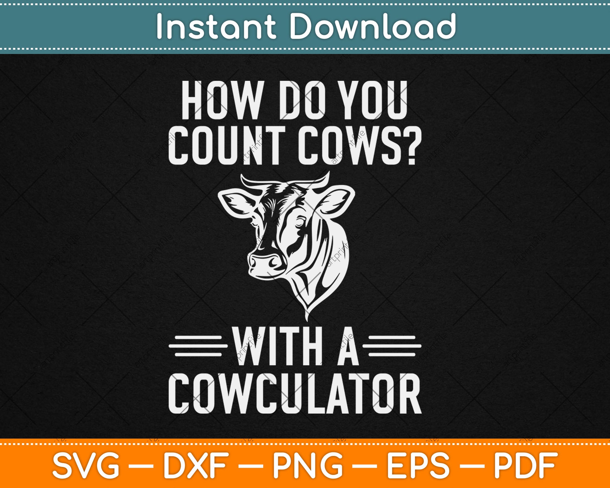 How Do You Count Cows With A Cowculator Funny Svg Digital Cutting File