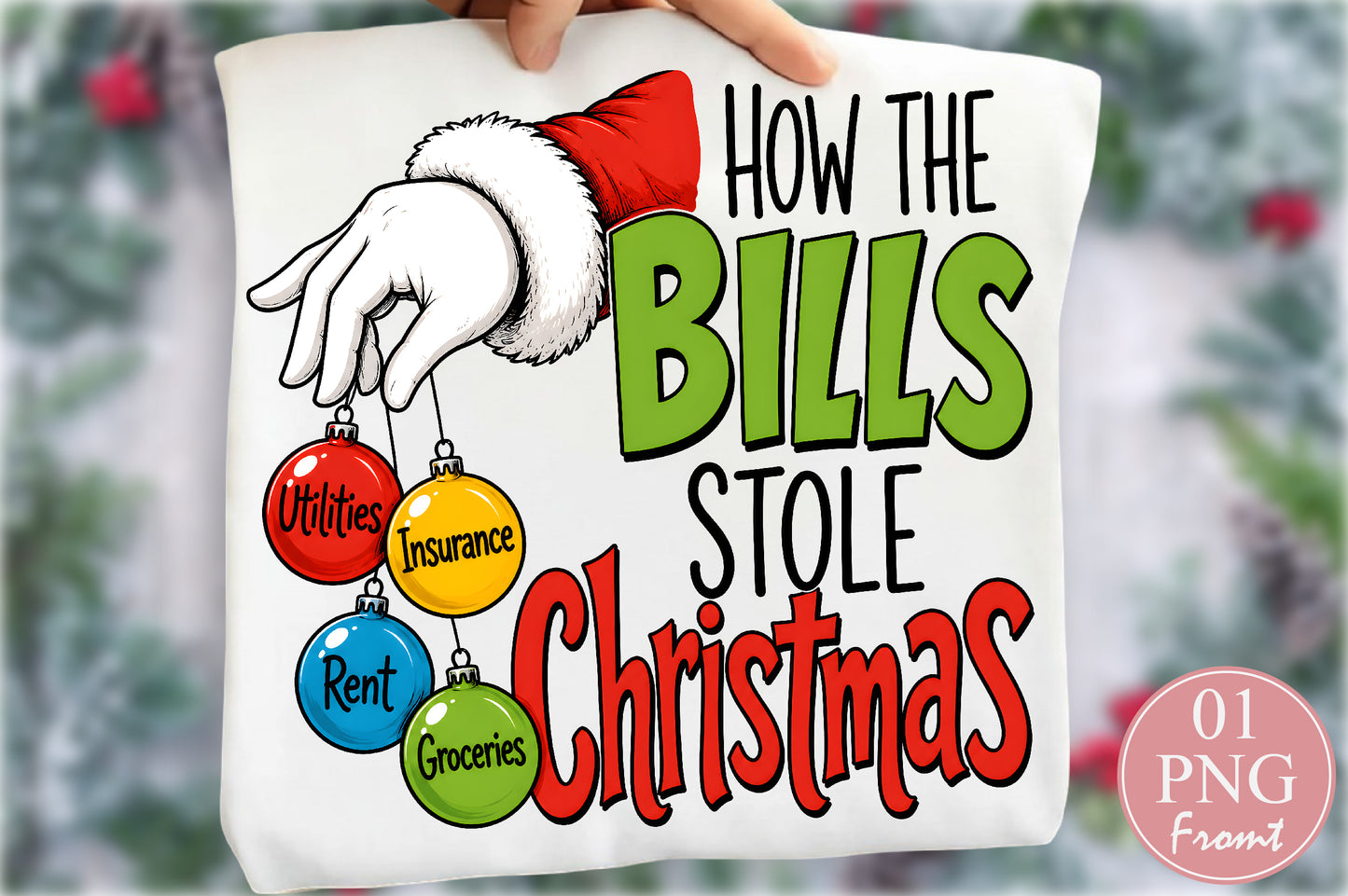 How The Bills Stole Christmas Funny PNG Sublimation Design