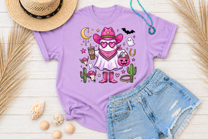 Howdy Halloween Ghost PNG Cowgirl Ghost Sublimation Spooky Western Design