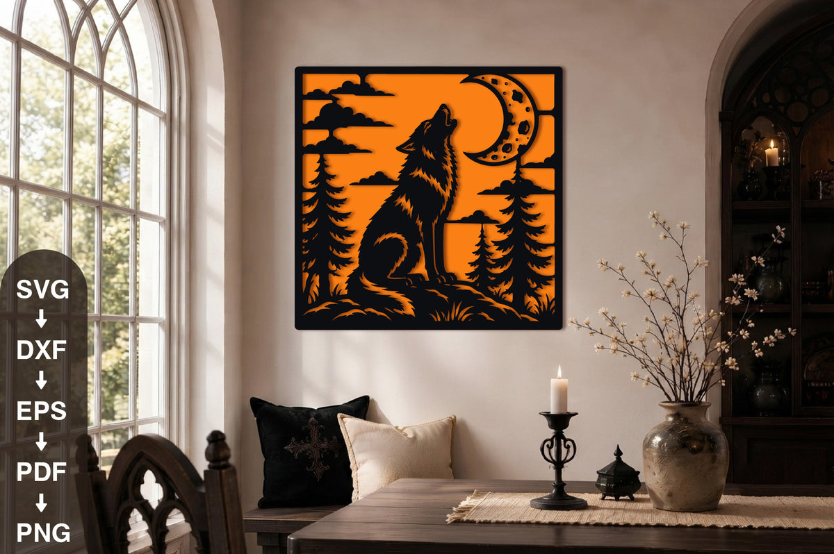 Howling Wolf Halloween SVG