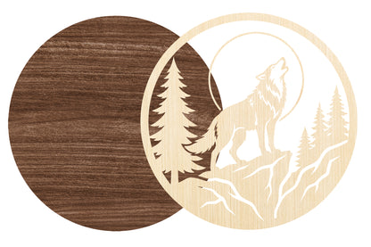 Howling Wolf Laser Cut SVG