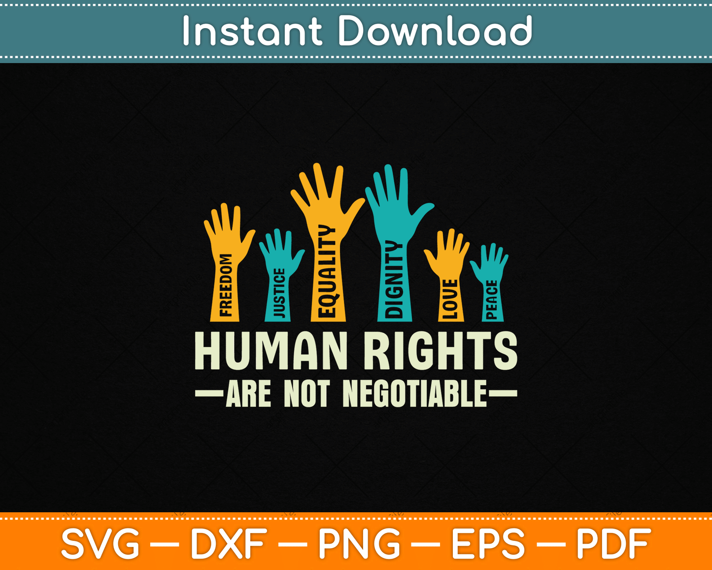 Human Rights Non-Negotiable Human Rights Day SVG File
