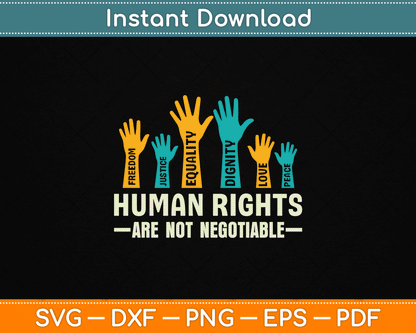 Human Rights Non-Negotiable Human Rights Day SVG File