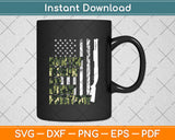 Huntin Fishin And Lovin Everyday American Camo Flag Svg Digital Cutting File