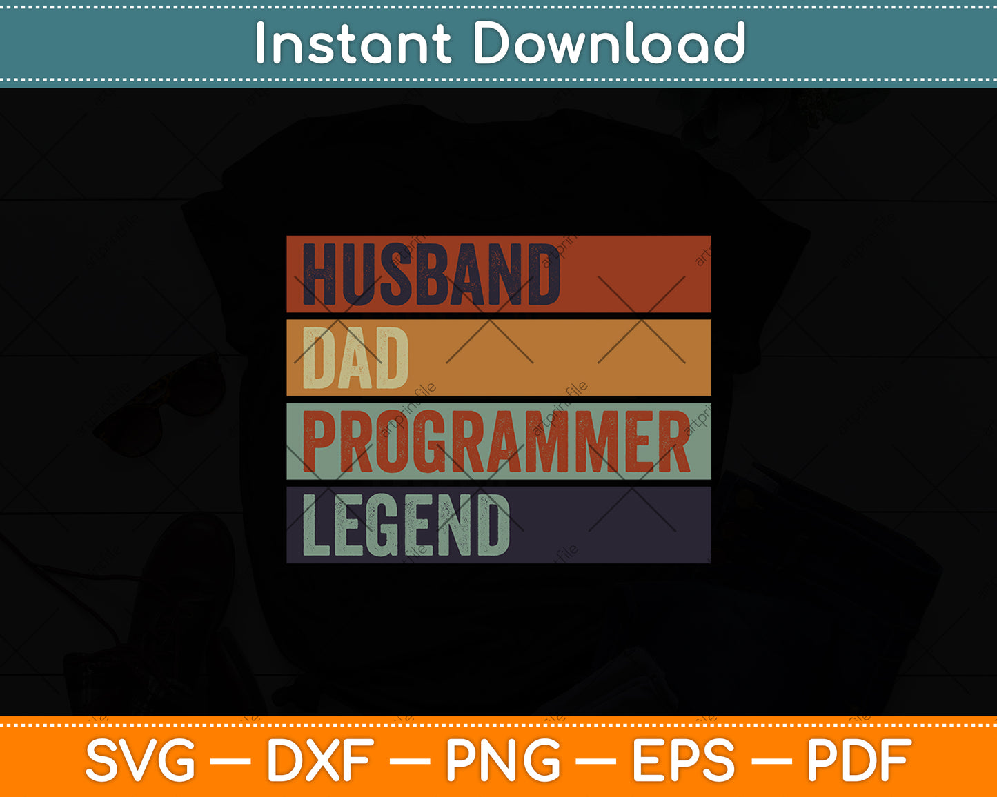Husband Dad Programmer Legend Computer Science Coding Coder Svg Digital Cutting File