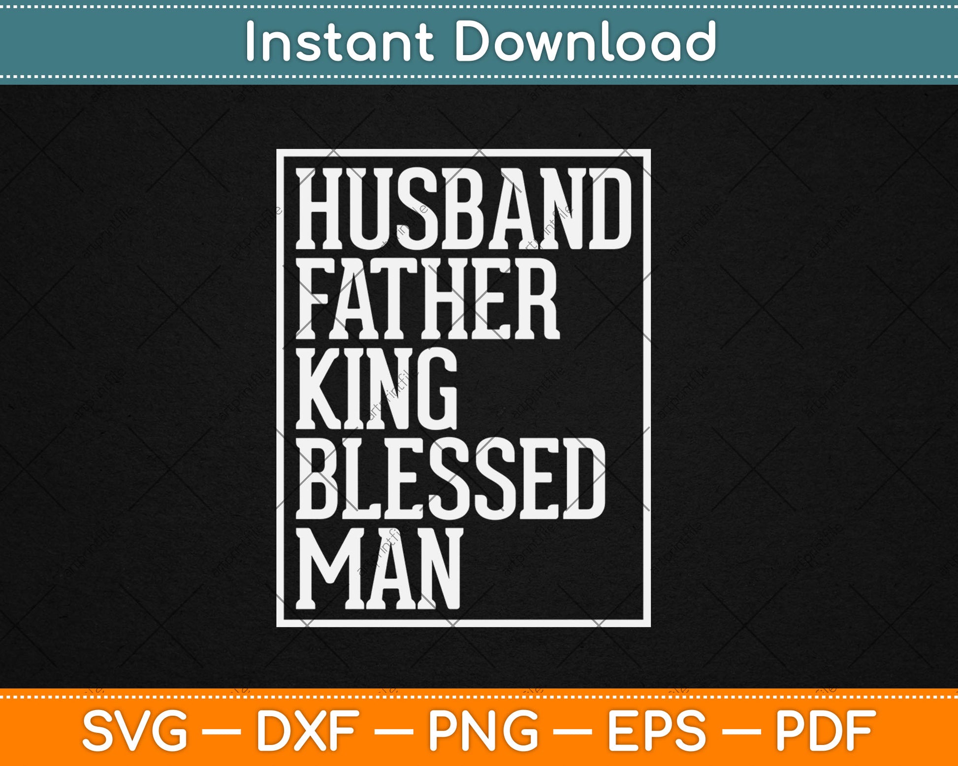 Husband Father King Shirt Blessed Man Black Pride Dad Gift Svg Digital Cutting File