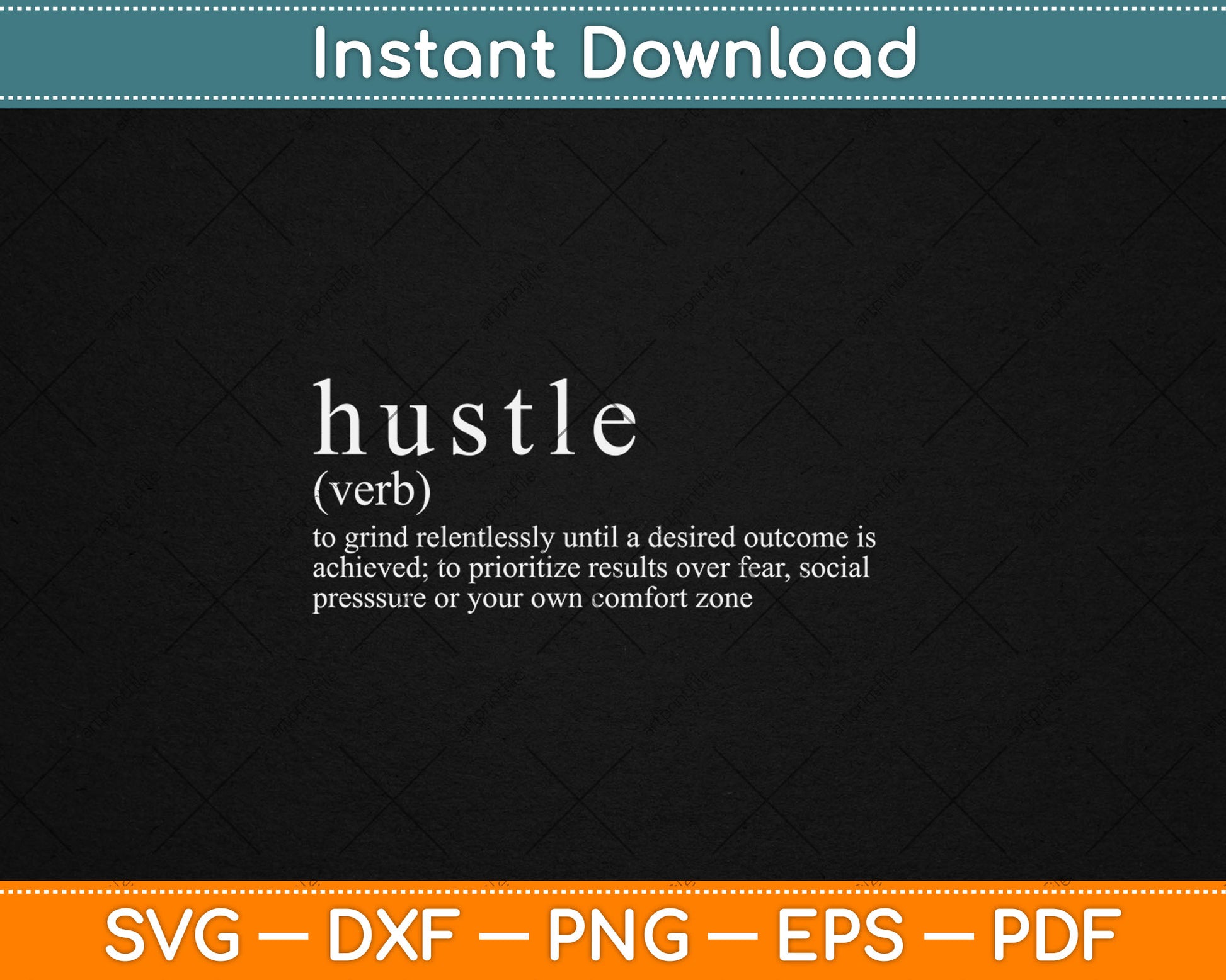 Hustle Definition Svg Digital Cutting File