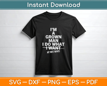 Husband gift from wife SVG digital download featuring a humorous marriage quote