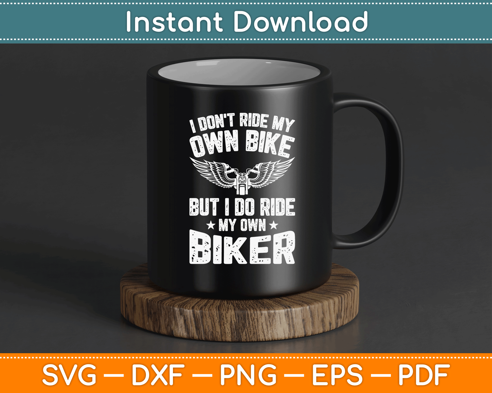 Funny biker girlfriend SVG design with motorcycle themed quote for custom shirts mugs and biker fan craft projects