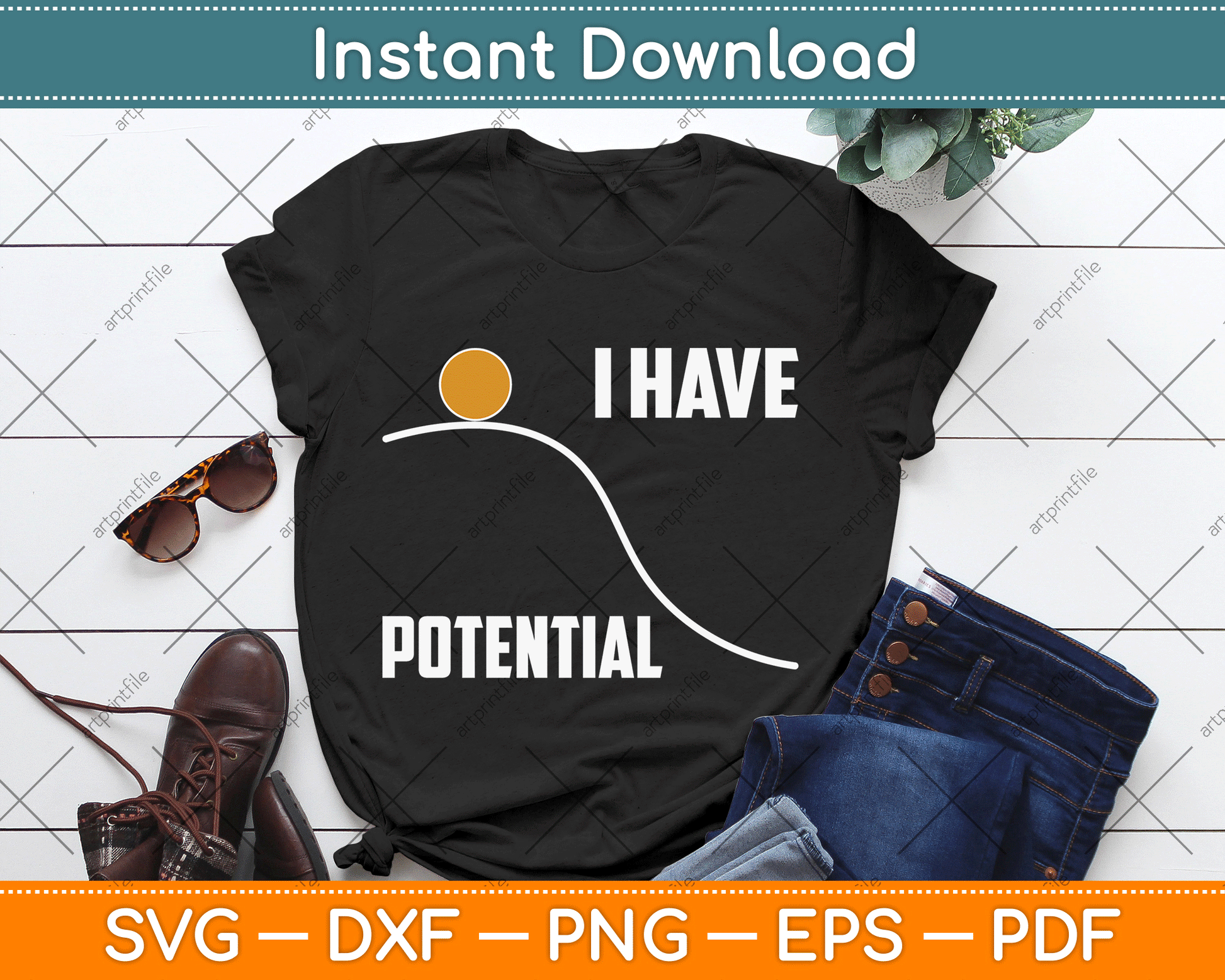 I Have Potential Funny Science Teacher SVG Digital Cutting File