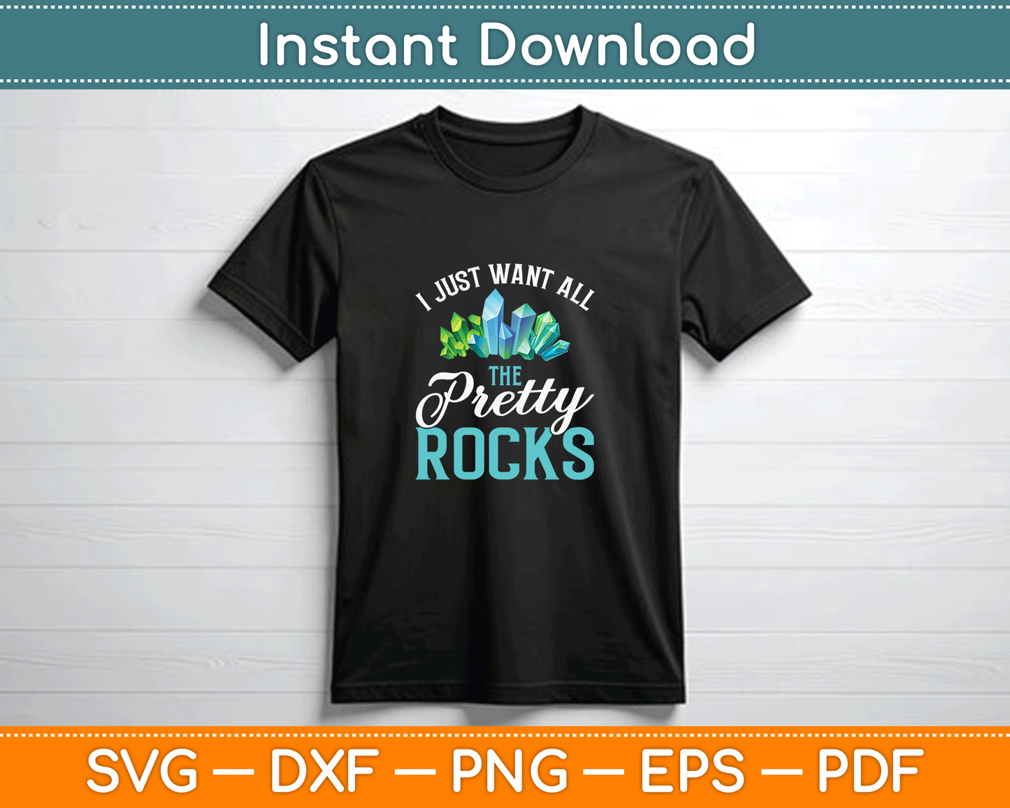 Pretty Rocks Lover SVG Design for Rock Collector and Geology Fan Cricut Cutting Projects