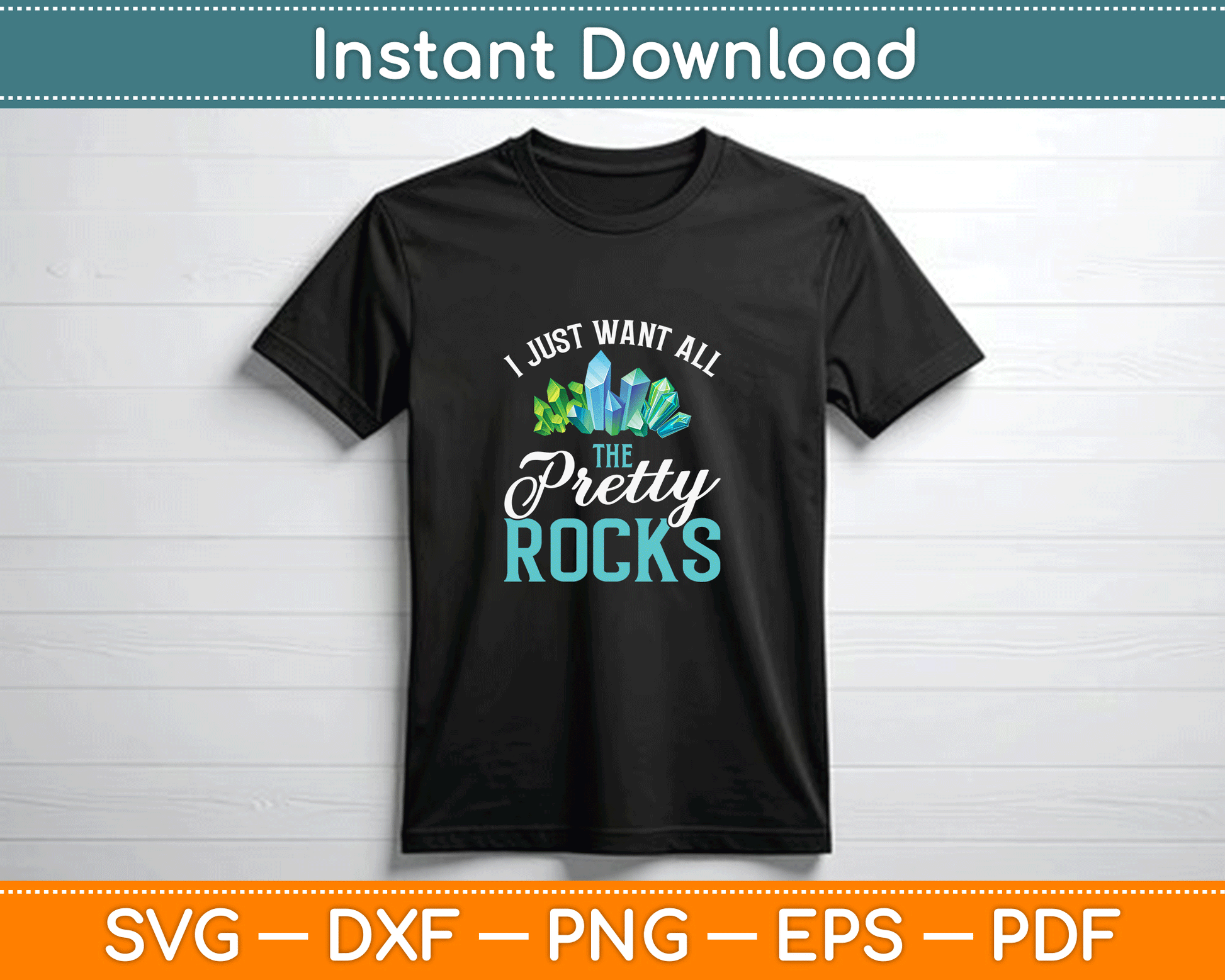 Pretty Rocks Lover SVG Design for Rock Collector and Geology Fan Cricut Cutting Projects