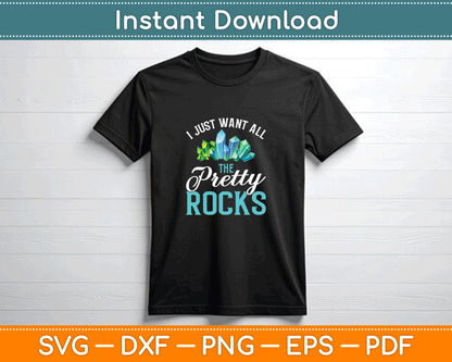 Pretty Rocks Lover SVG Design for Rock Collector and Geology Fan Cricut Cutting Projects
