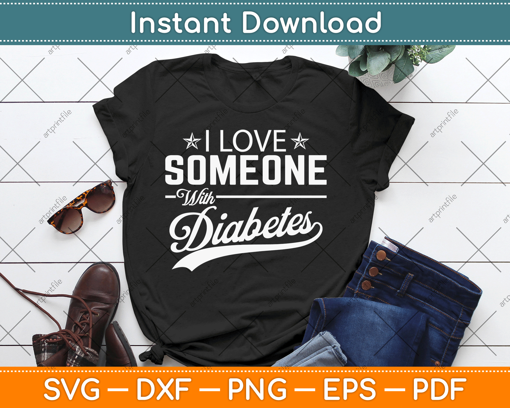 I Love Someone With Diabetes Awareness Diabetician Insulin SVG Digital Cutting File
