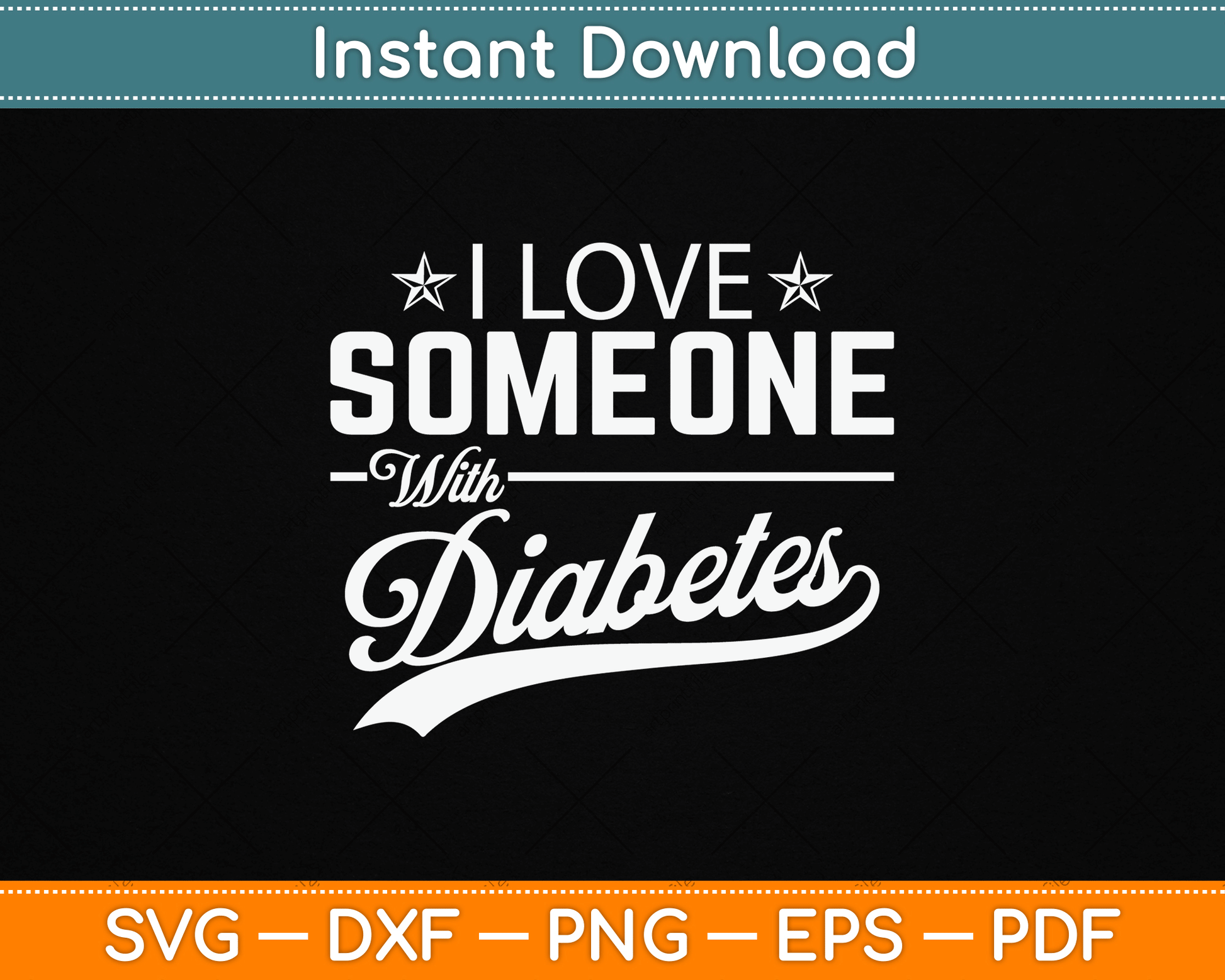 I Love Someone With Diabetes Awareness Diabetician Insulin SVG Digital Cutting File