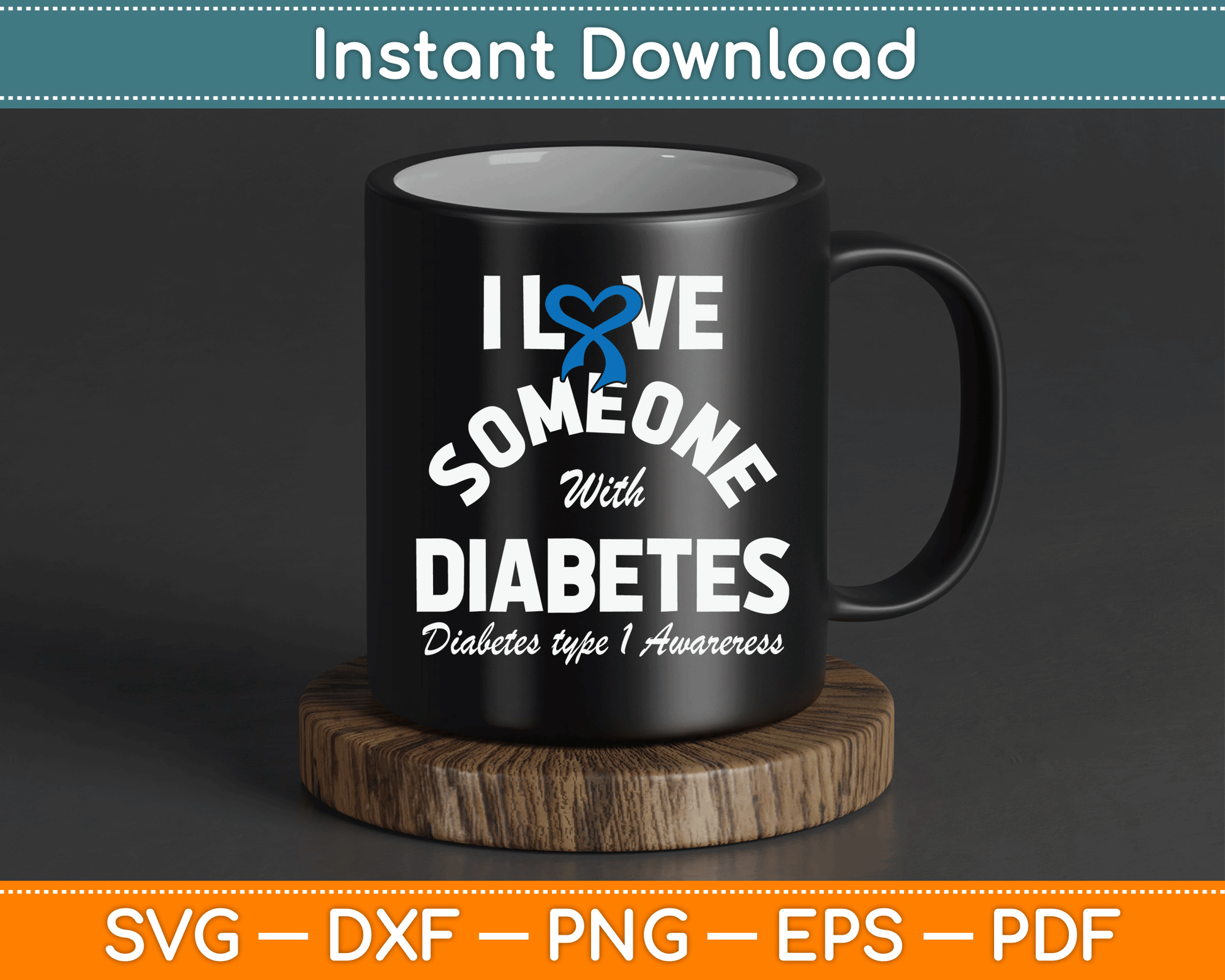 I Love Someone With Type 1 Diabetes SVG Digital Cutting File